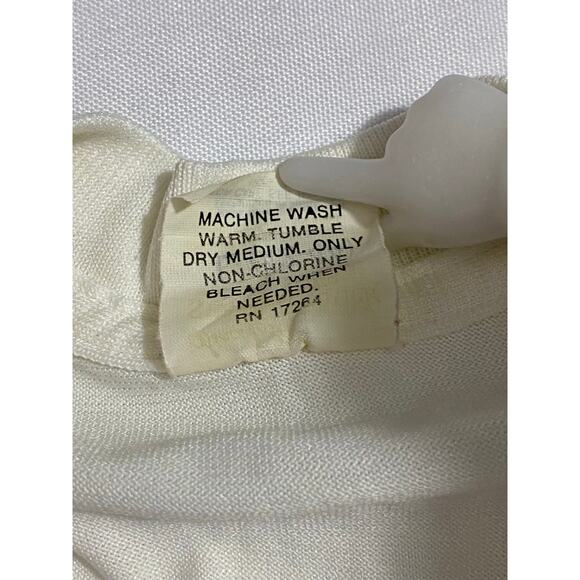 Vintage Sears Roebuck & Co. White V-Neck T-Shirts Bundle of 2 Men’s Size Large - Picture 6 of 12